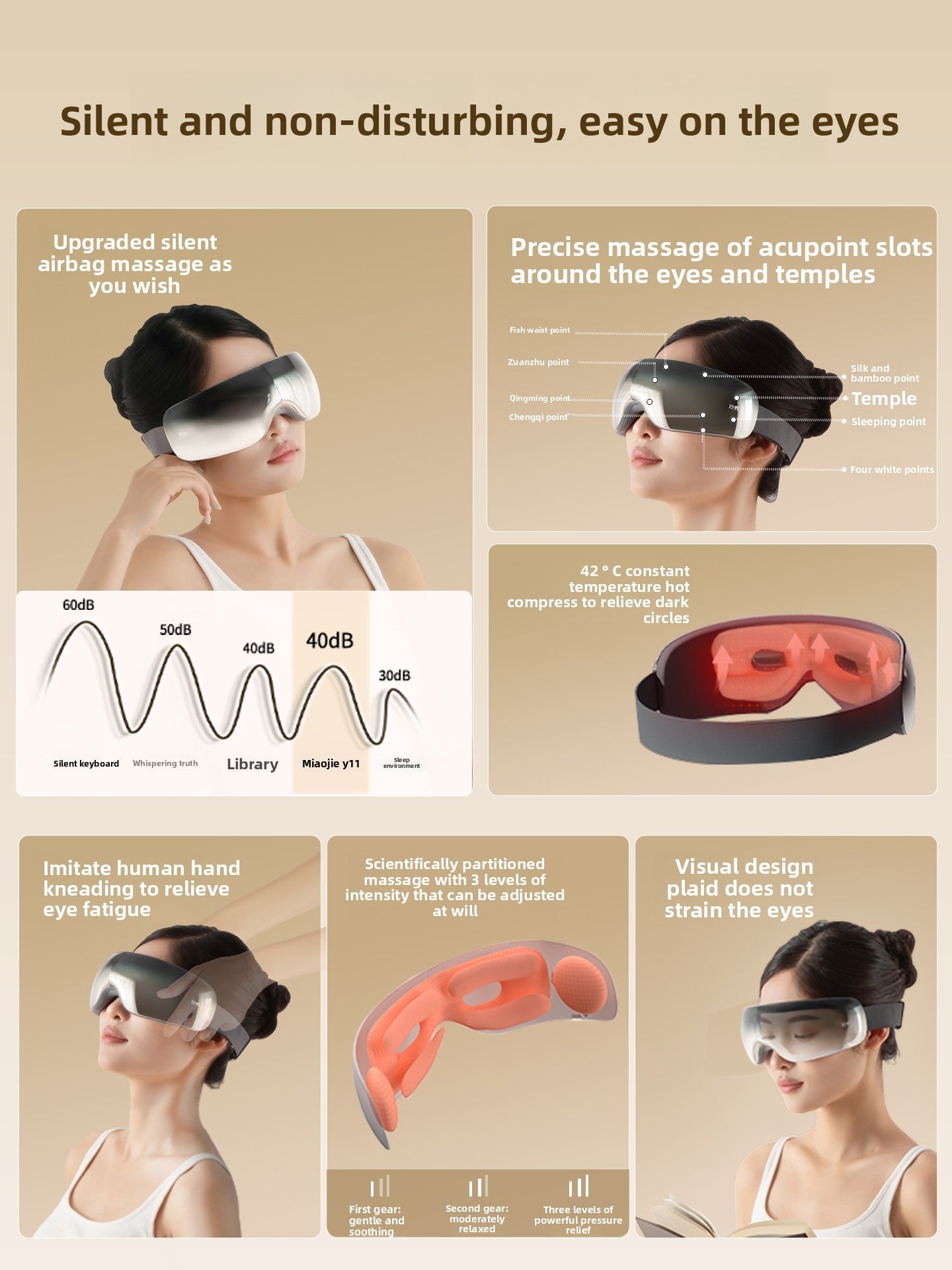Smart Heated Eye Massager with Music – Eye Fatigue Relief Device  Restoria