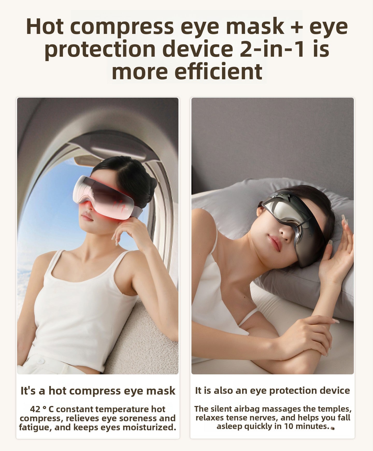 Smart Heated Eye Massager with Music – Eye Fatigue Relief Device  Restoria